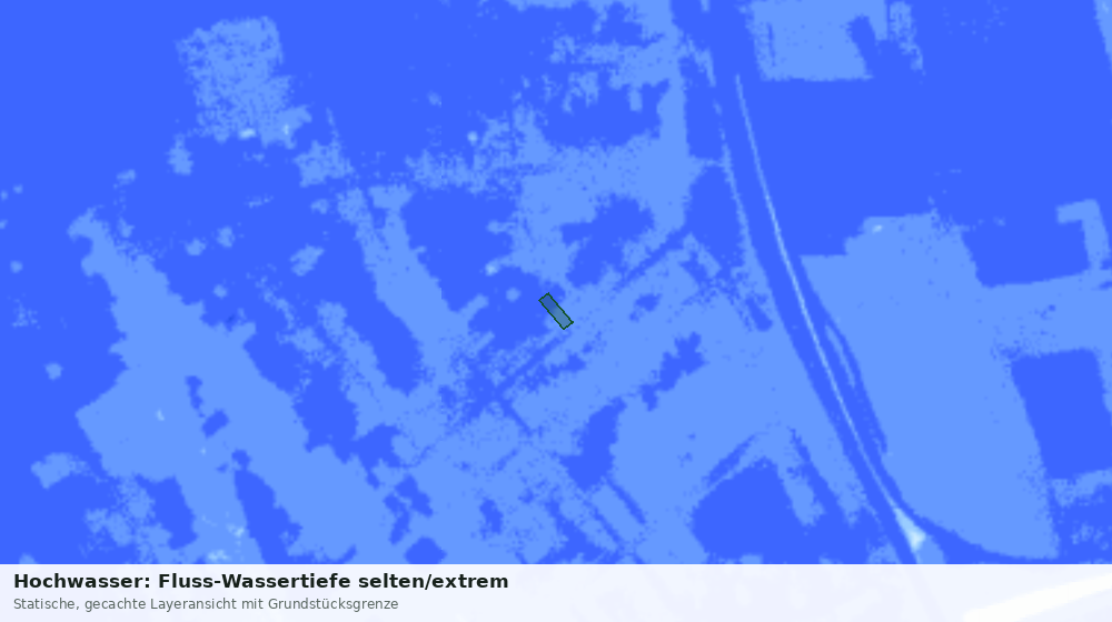Statische Kartenansicht: Hochwasser: Fluss-Wassertiefe selten/extrem