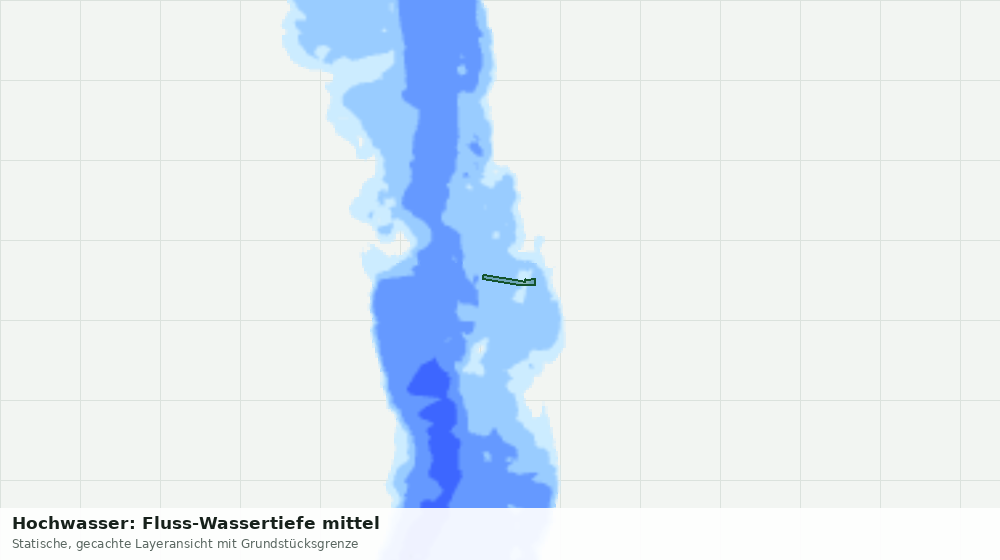Statische Kartenansicht: Hochwasser: Fluss-Wassertiefe mittel