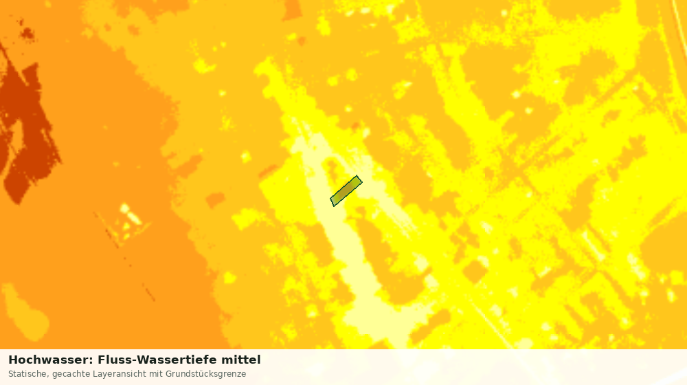 Statische Kartenansicht: Hochwasser: Fluss-Wassertiefe mittel