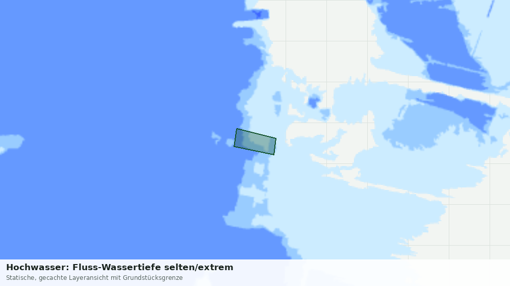 Statische Kartenansicht: Hochwasser: Fluss-Wassertiefe selten/extrem