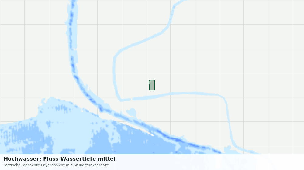 Statische Kartenansicht: Hochwasser: Fluss-Wassertiefe mittel