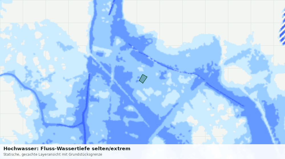 Statische Kartenansicht: Hochwasser: Fluss-Wassertiefe selten/extrem