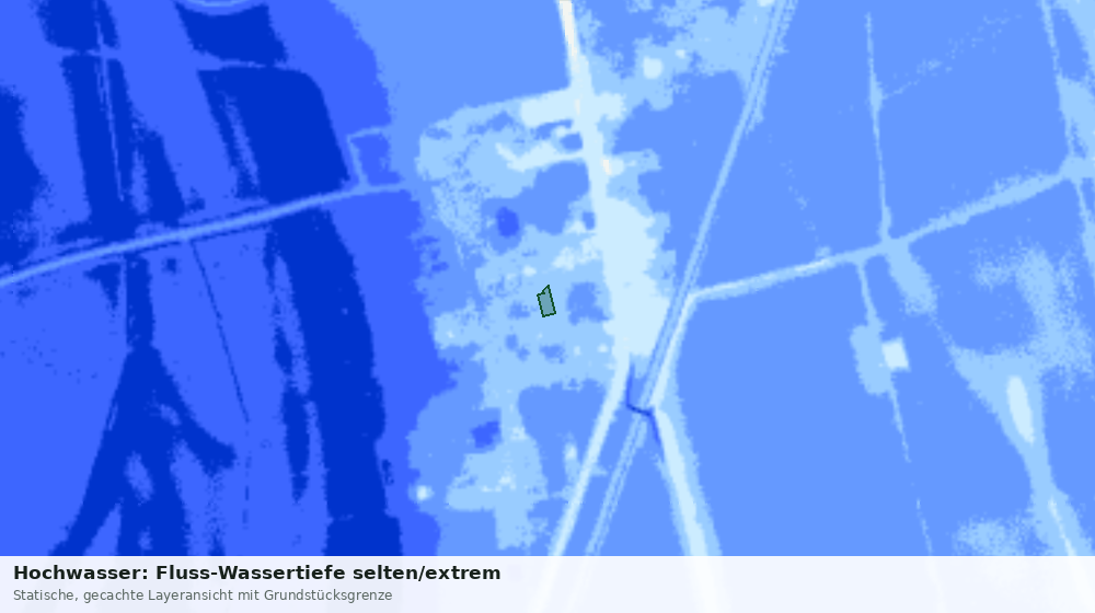 Statische Kartenansicht: Hochwasser: Fluss-Wassertiefe selten/extrem