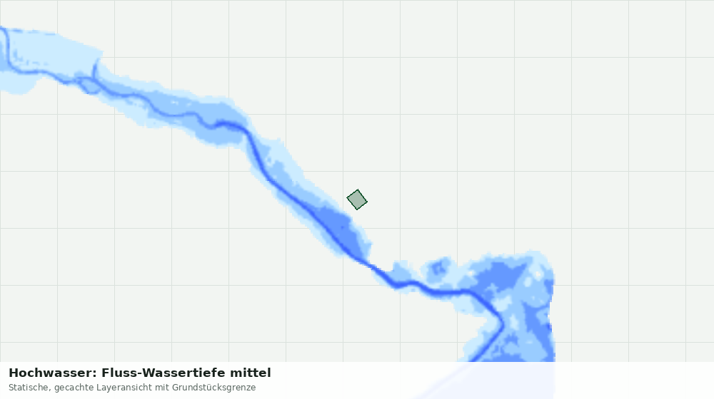 Statische Kartenansicht: Hochwasser: Fluss-Wassertiefe mittel