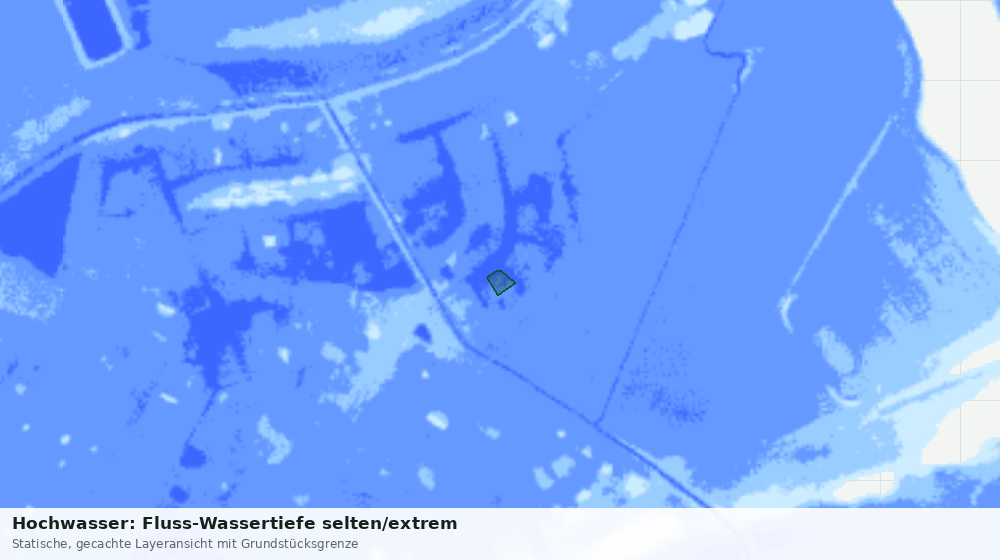 Statische Kartenansicht: Hochwasser: Fluss-Wassertiefe selten/extrem