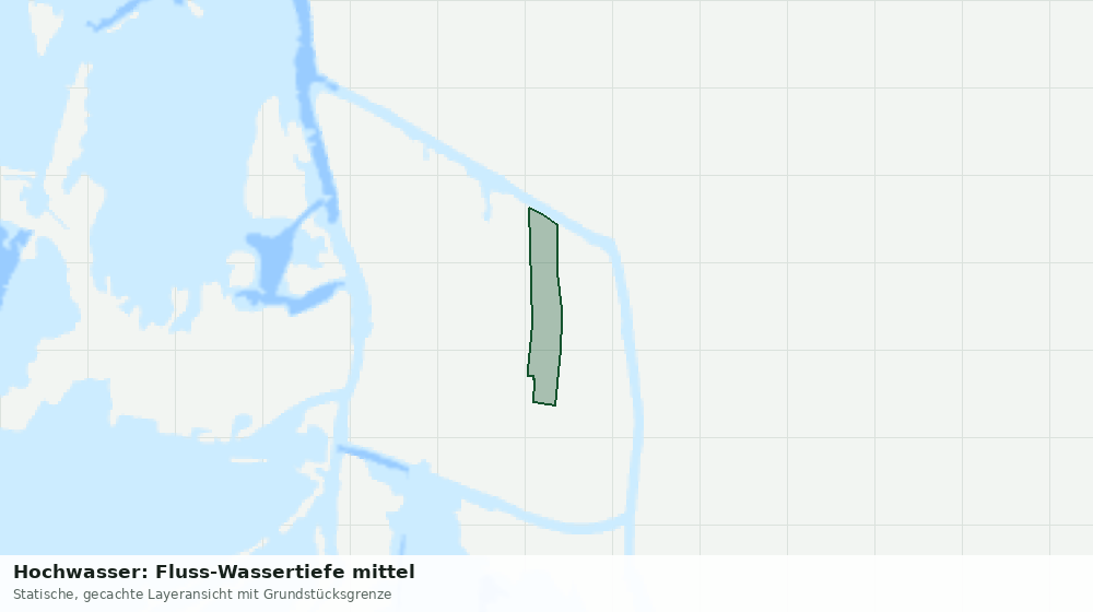 Statische Kartenansicht: Hochwasser: Fluss-Wassertiefe mittel