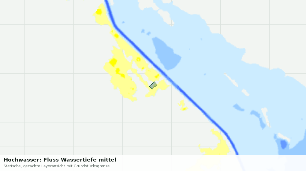 Statische Kartenansicht: Hochwasser: Fluss-Wassertiefe mittel