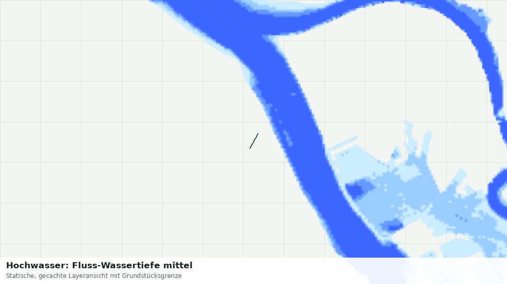 Statische Kartenansicht: Hochwasser: Fluss-Wassertiefe mittel