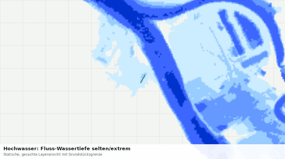 Statische Kartenansicht: Hochwasser: Fluss-Wassertiefe selten/extrem