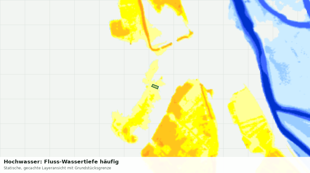 Statische Kartenansicht: Hochwasser: Fluss-Wassertiefe häufig