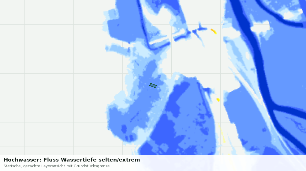 Statische Kartenansicht: Hochwasser: Fluss-Wassertiefe selten/extrem