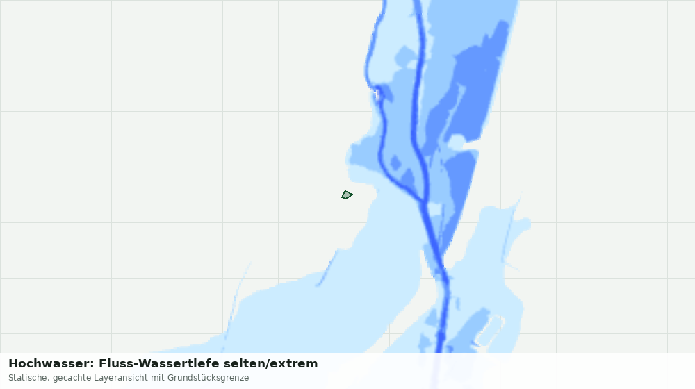 Statische Kartenansicht: Hochwasser: Fluss-Wassertiefe selten/extrem
