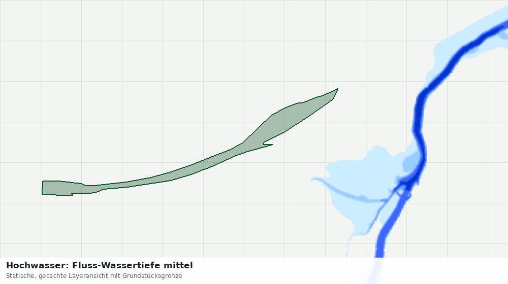 Statische Kartenansicht: Hochwasser: Fluss-Wassertiefe mittel