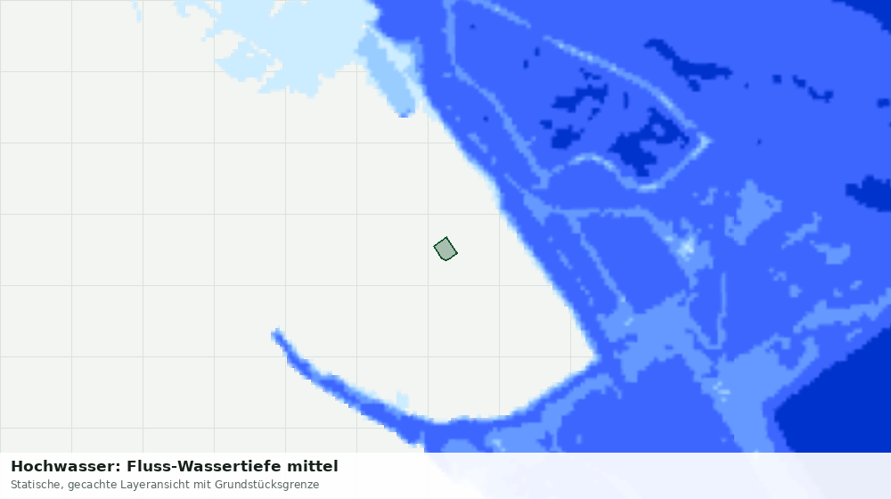 Statische Kartenansicht: Hochwasser: Fluss-Wassertiefe mittel