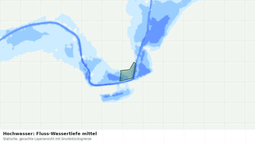 Statische Kartenansicht: Hochwasser: Fluss-Wassertiefe mittel
