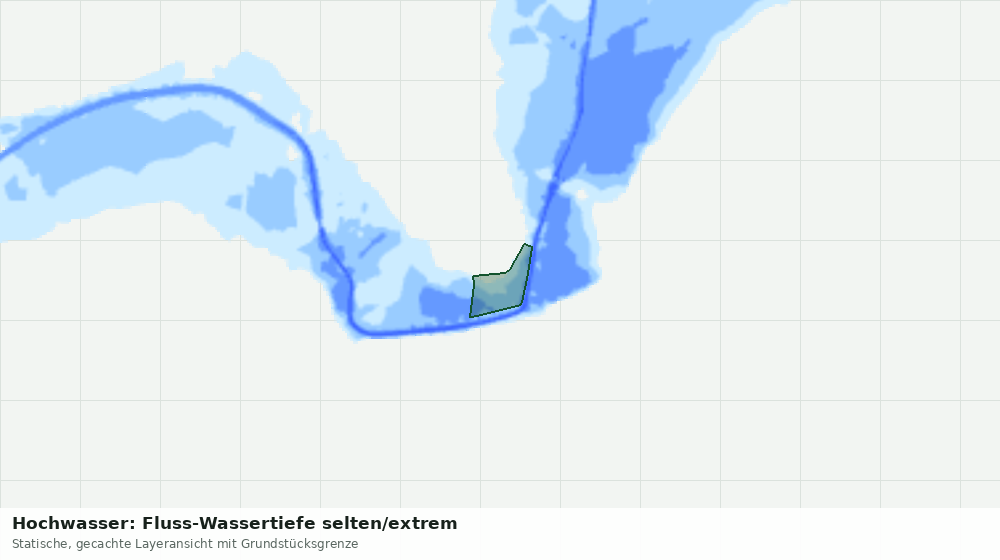 Statische Kartenansicht: Hochwasser: Fluss-Wassertiefe selten/extrem