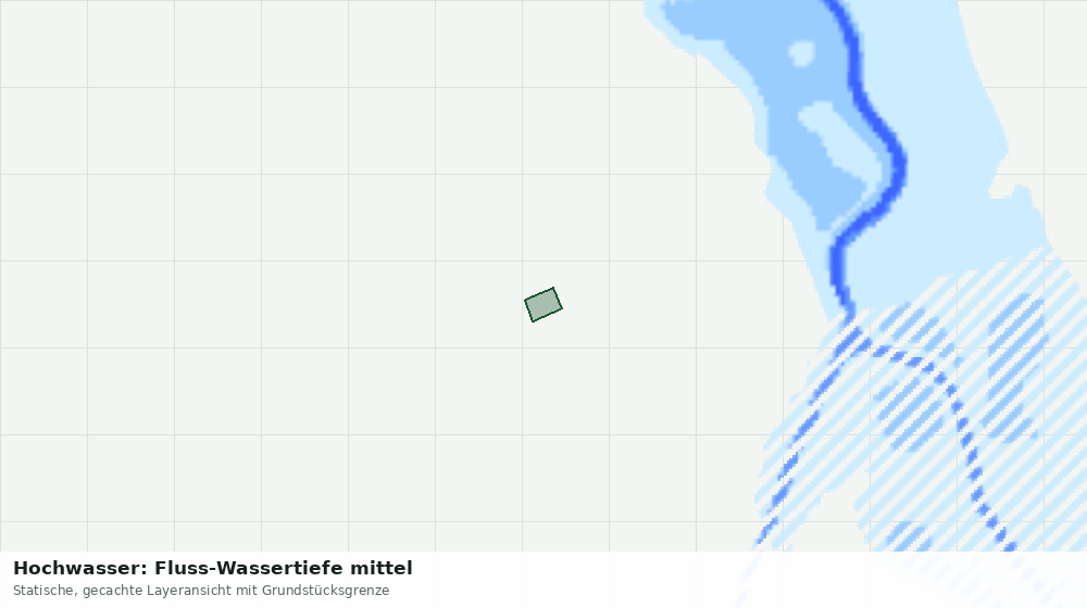 Statische Kartenansicht: Hochwasser: Fluss-Wassertiefe mittel