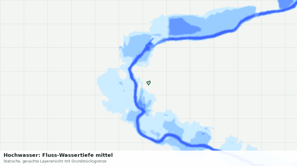 Statische Kartenansicht: Hochwasser: Fluss-Wassertiefe mittel