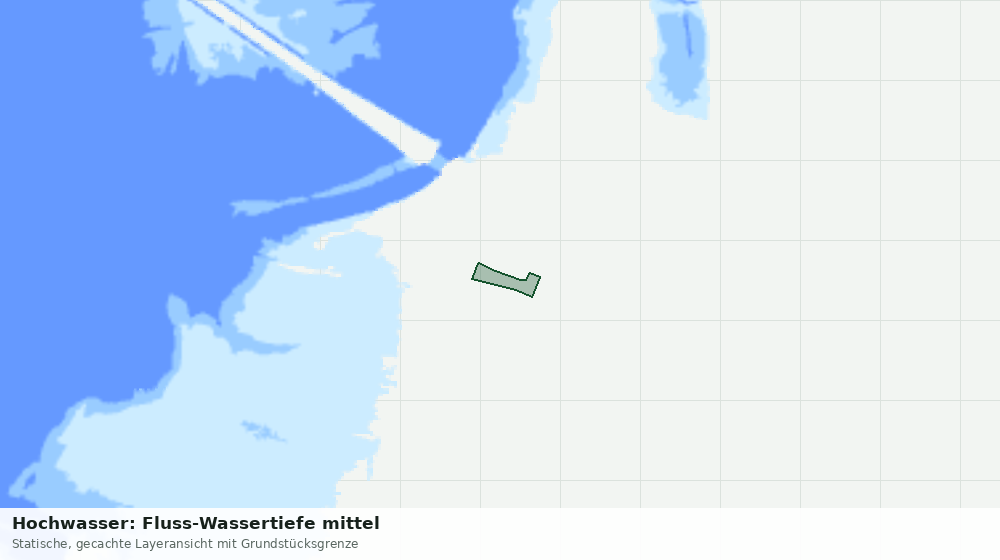 Statische Kartenansicht: Hochwasser: Fluss-Wassertiefe mittel
