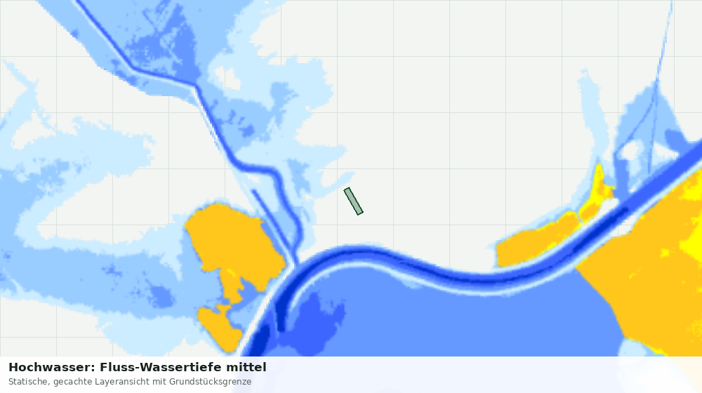 Statische Kartenansicht: Hochwasser: Fluss-Wassertiefe mittel