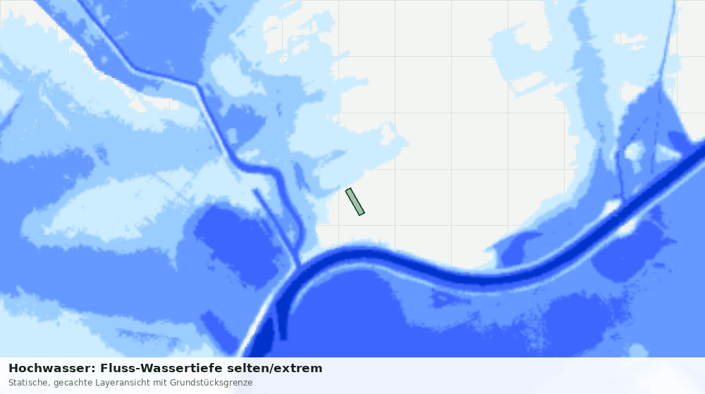 Statische Kartenansicht: Hochwasser: Fluss-Wassertiefe selten/extrem