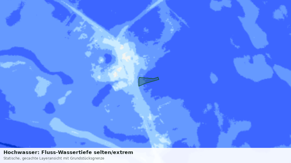 Statische Kartenansicht: Hochwasser: Fluss-Wassertiefe selten/extrem