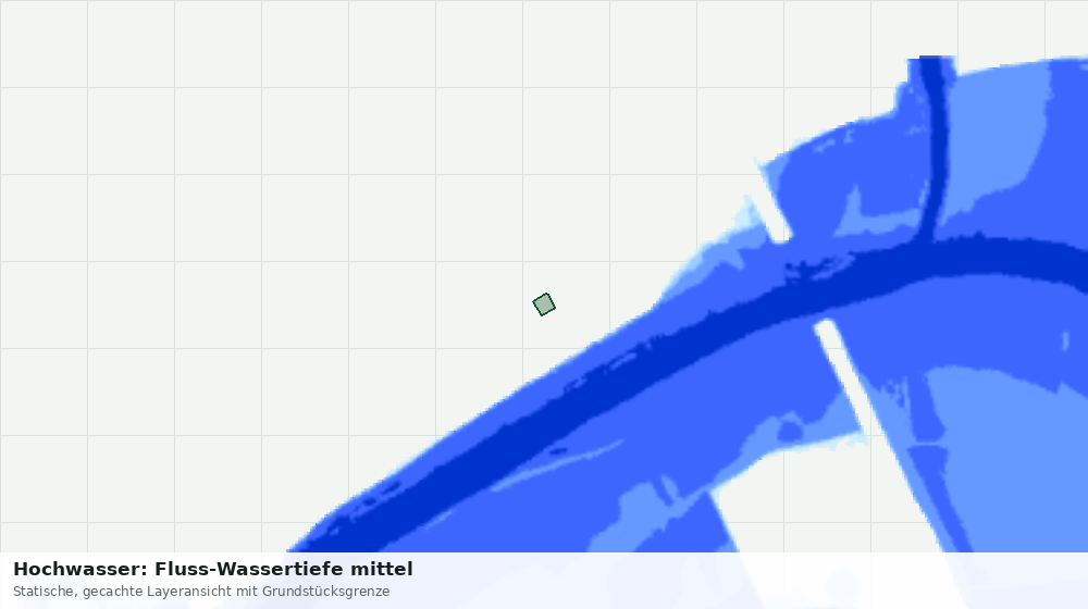 Statische Kartenansicht: Hochwasser: Fluss-Wassertiefe mittel