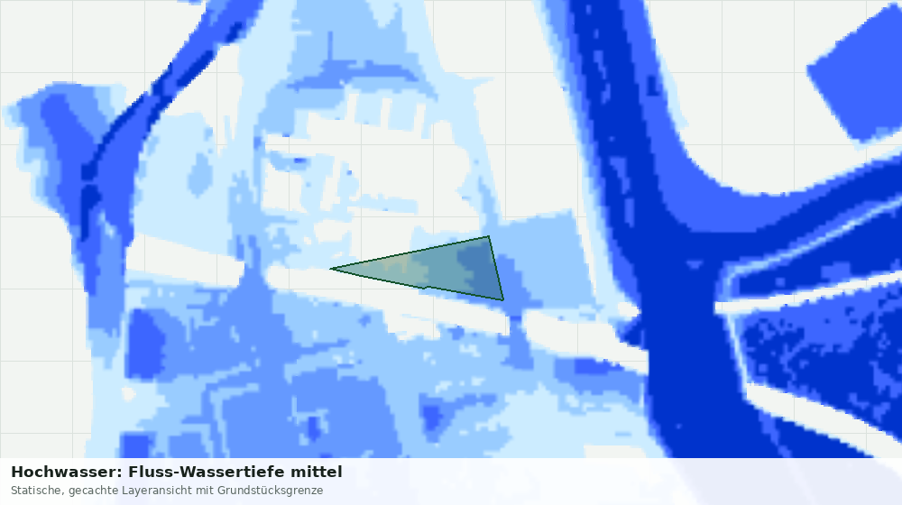 Statische Kartenansicht: Hochwasser: Fluss-Wassertiefe mittel