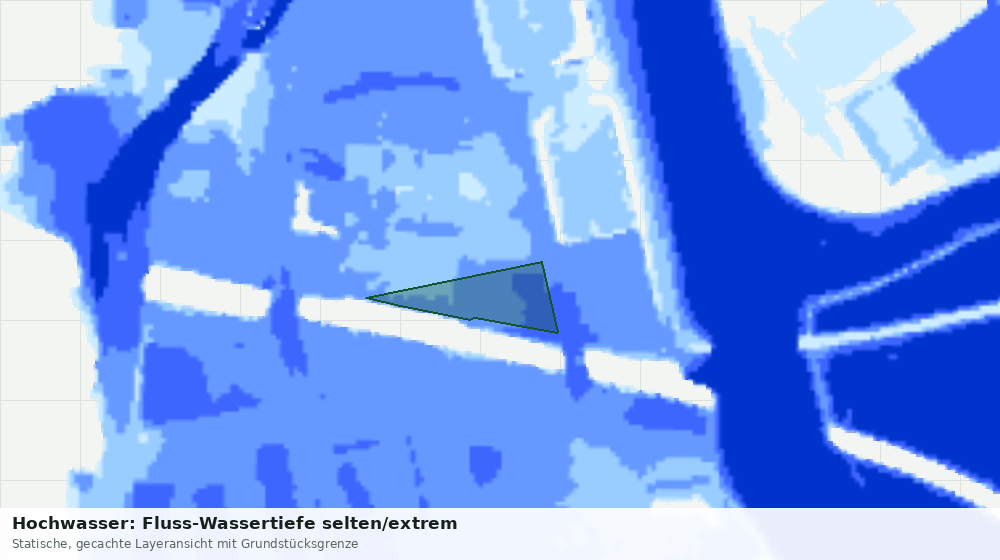 Statische Kartenansicht: Hochwasser: Fluss-Wassertiefe selten/extrem