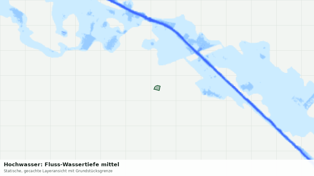 Statische Kartenansicht: Hochwasser: Fluss-Wassertiefe mittel