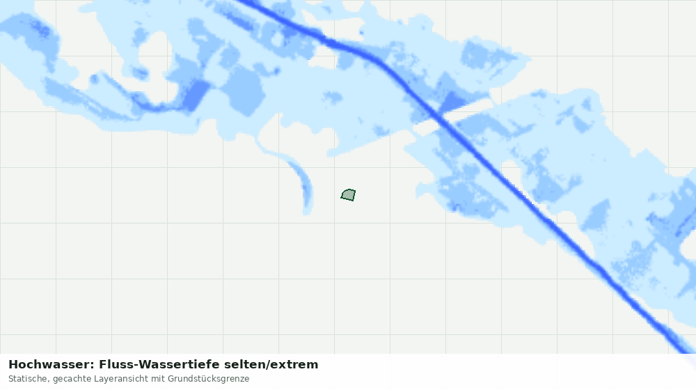 Statische Kartenansicht: Hochwasser: Fluss-Wassertiefe selten/extrem