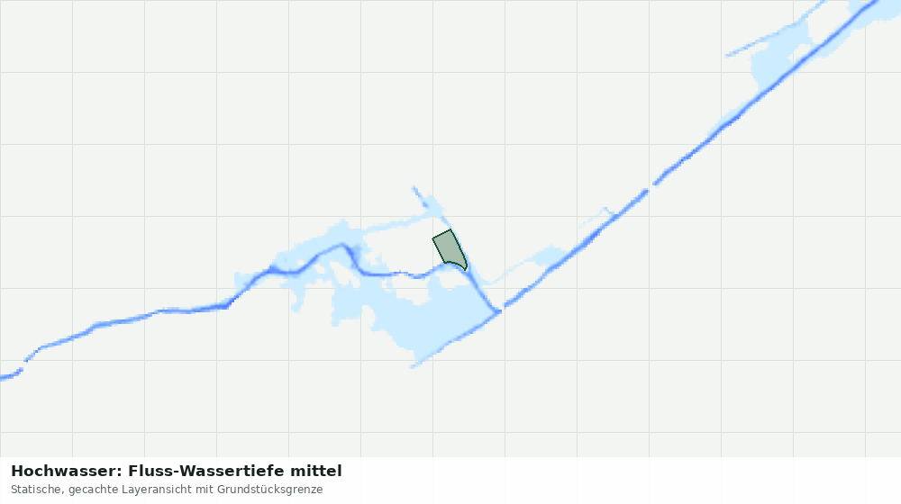 Statische Kartenansicht: Hochwasser: Fluss-Wassertiefe mittel