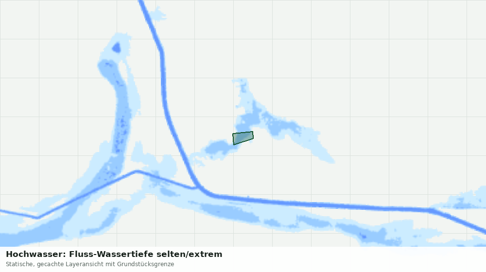 Statische Kartenansicht: Hochwasser: Fluss-Wassertiefe selten/extrem