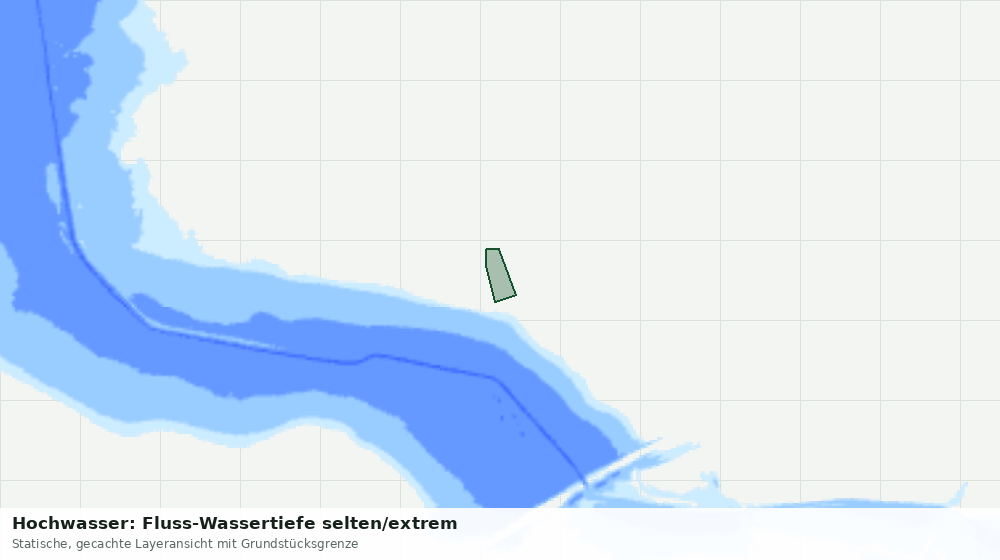 Statische Kartenansicht: Hochwasser: Fluss-Wassertiefe selten/extrem