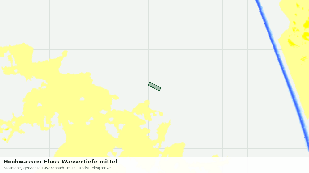 Statische Kartenansicht: Hochwasser: Fluss-Wassertiefe mittel