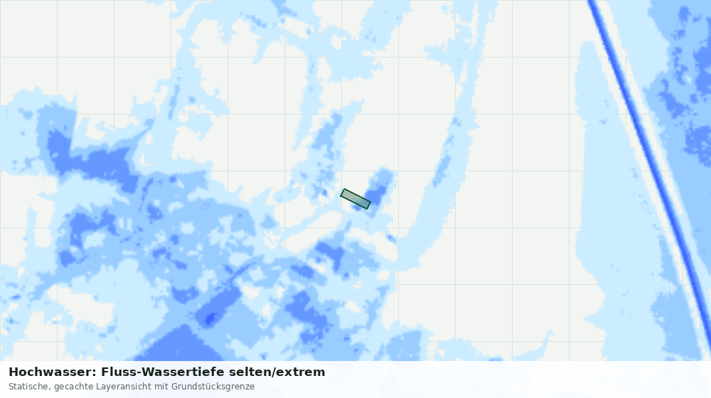 Statische Kartenansicht: Hochwasser: Fluss-Wassertiefe selten/extrem