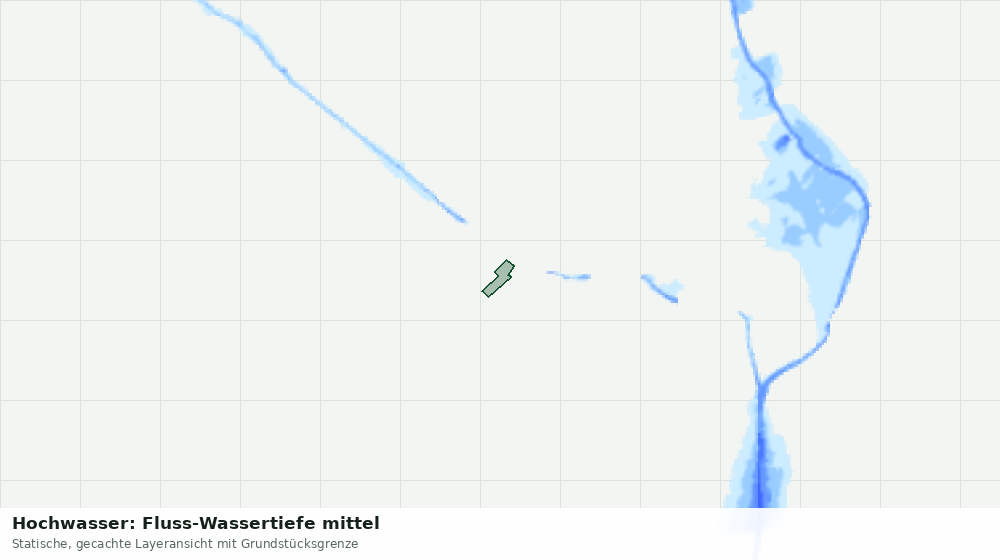 Statische Kartenansicht: Hochwasser: Fluss-Wassertiefe mittel