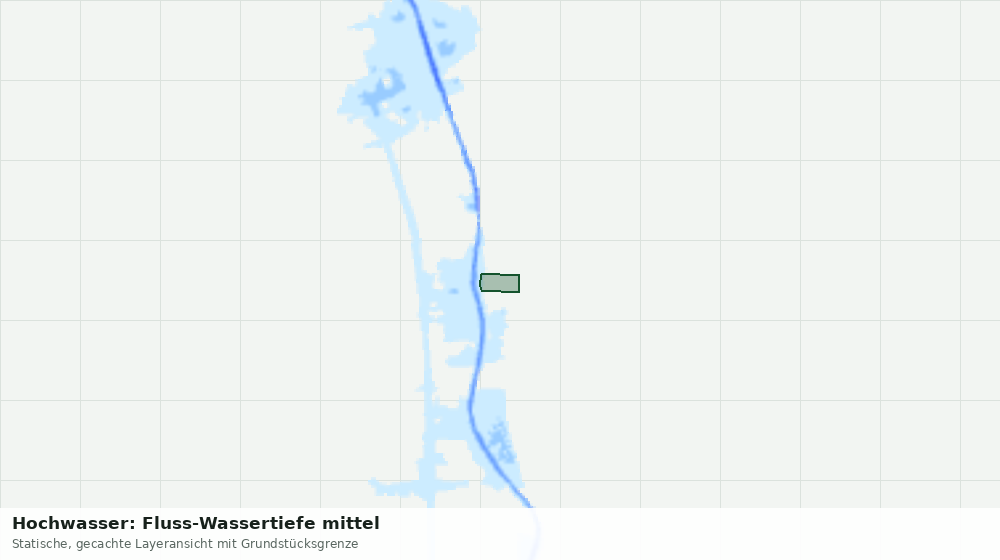 Statische Kartenansicht: Hochwasser: Fluss-Wassertiefe mittel