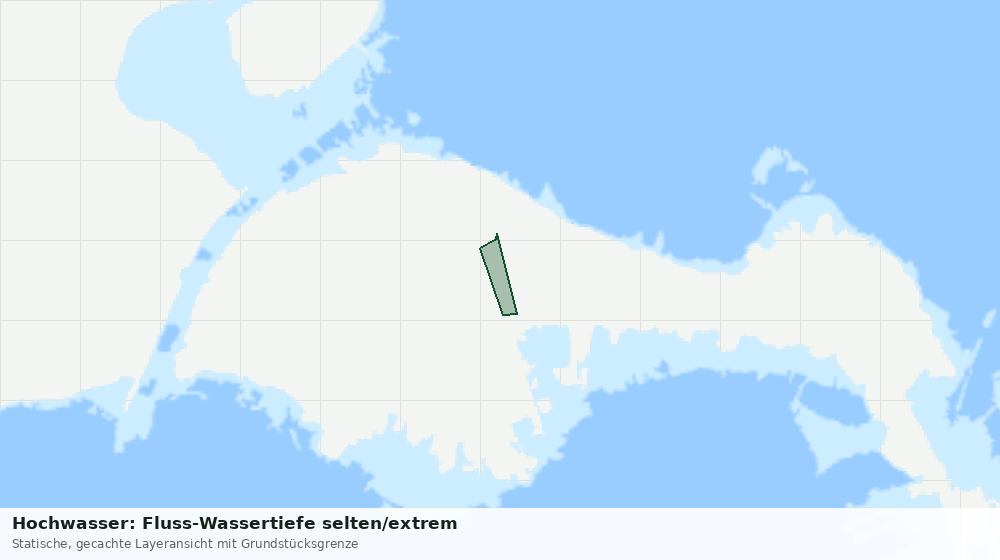 Statische Kartenansicht: Hochwasser: Fluss-Wassertiefe selten/extrem