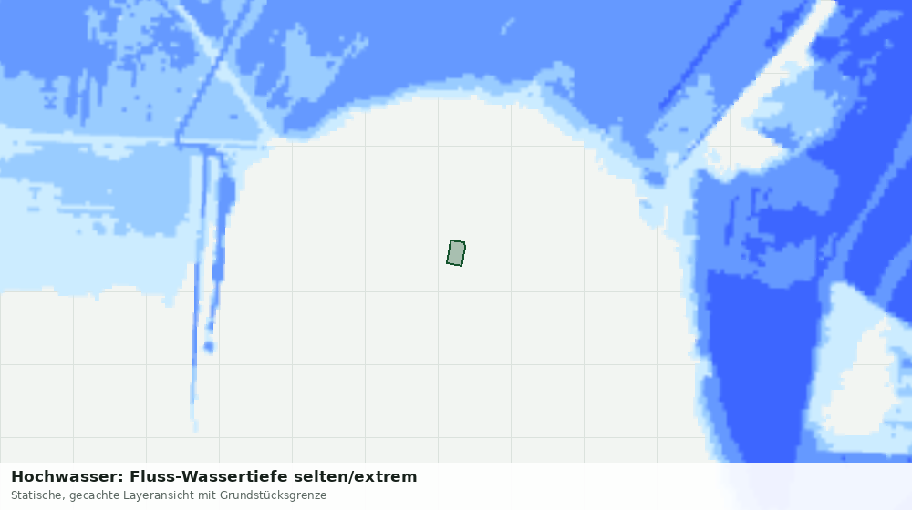 Statische Kartenansicht: Hochwasser: Fluss-Wassertiefe selten/extrem