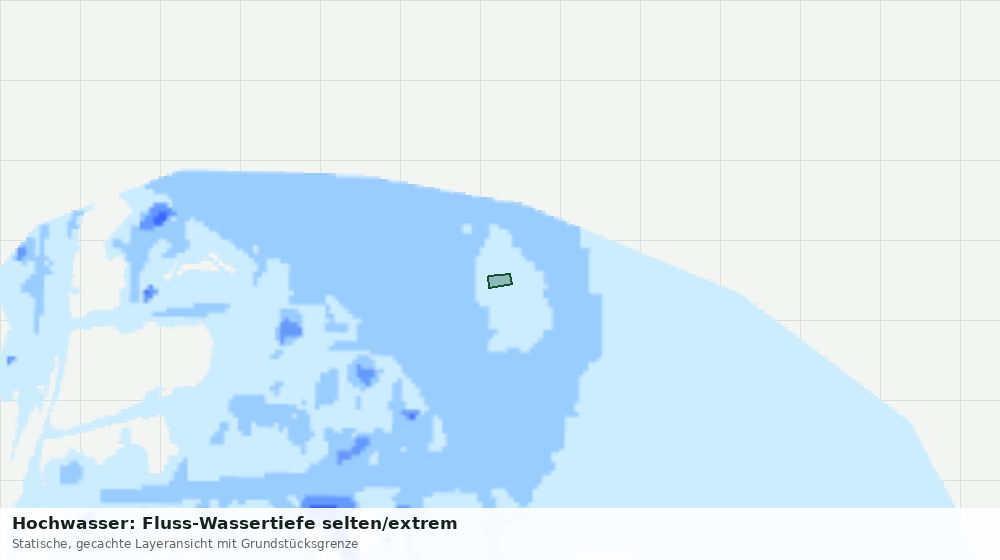 Statische Kartenansicht: Hochwasser: Fluss-Wassertiefe selten/extrem