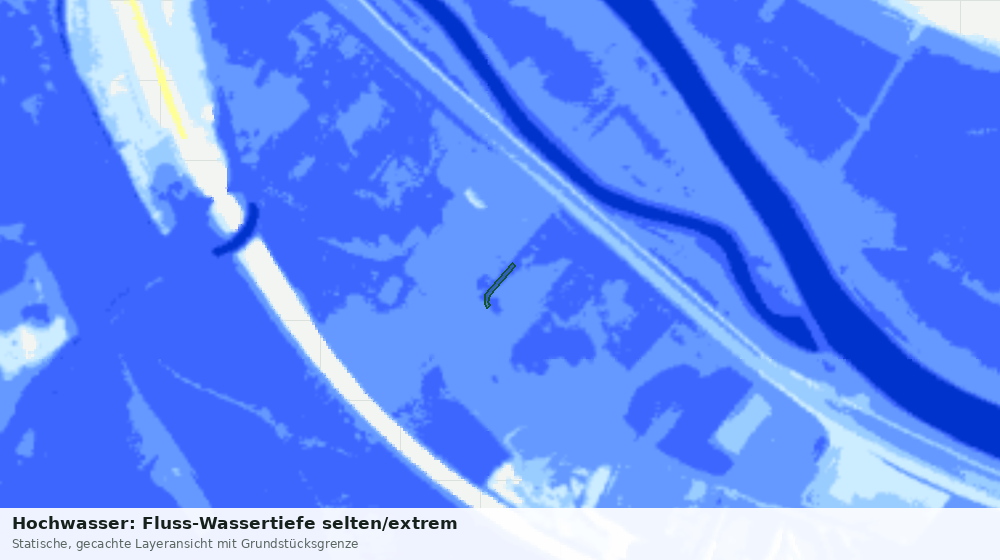 Statische Kartenansicht: Hochwasser: Fluss-Wassertiefe selten/extrem