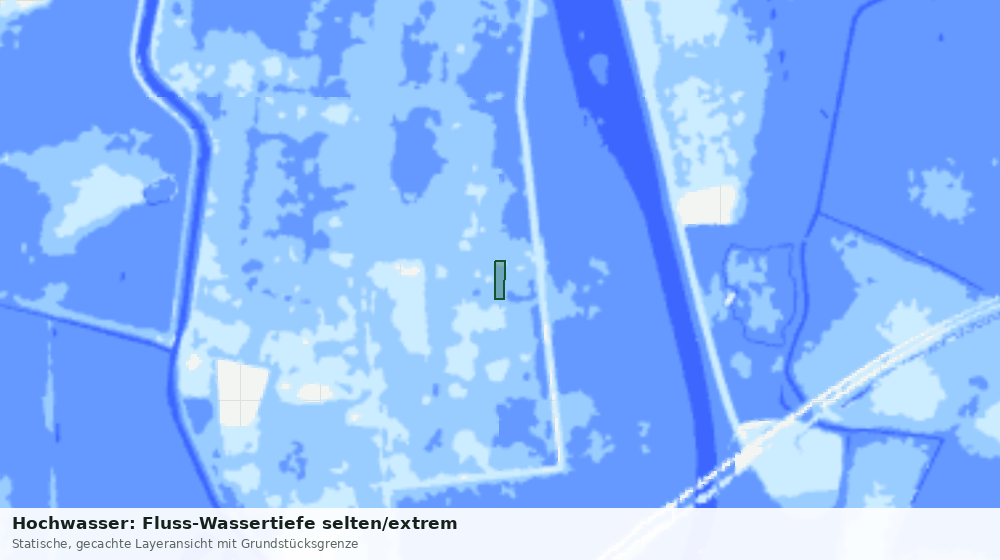 Statische Kartenansicht: Hochwasser: Fluss-Wassertiefe selten/extrem