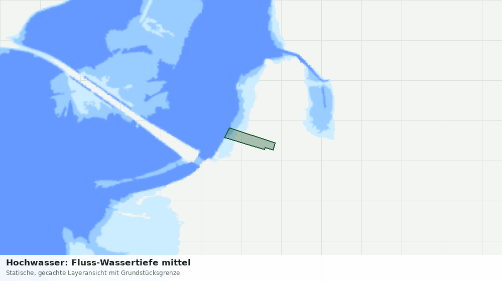 Statische Kartenansicht: Hochwasser: Fluss-Wassertiefe mittel