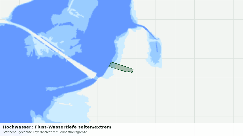 Statische Kartenansicht: Hochwasser: Fluss-Wassertiefe selten/extrem