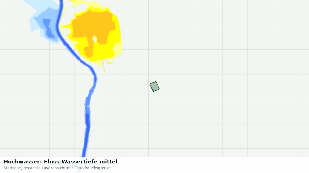 Statische Kartenansicht: Hochwasser: Fluss-Wassertiefe mittel