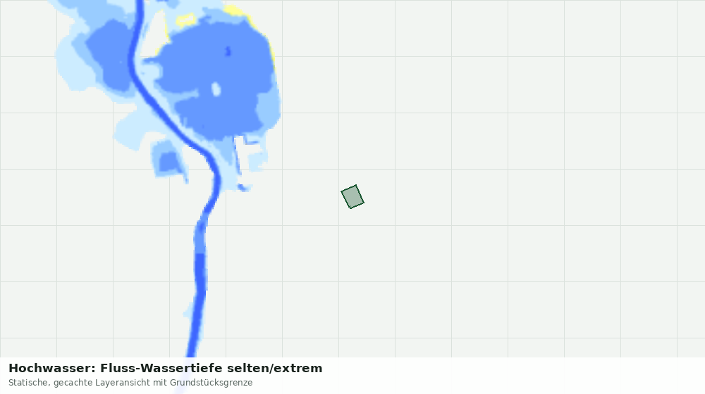 Statische Kartenansicht: Hochwasser: Fluss-Wassertiefe selten/extrem