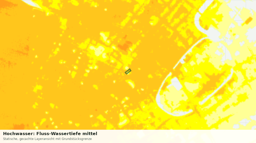 Statische Kartenansicht: Hochwasser: Fluss-Wassertiefe mittel