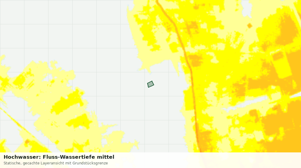 Statische Kartenansicht: Hochwasser: Fluss-Wassertiefe mittel