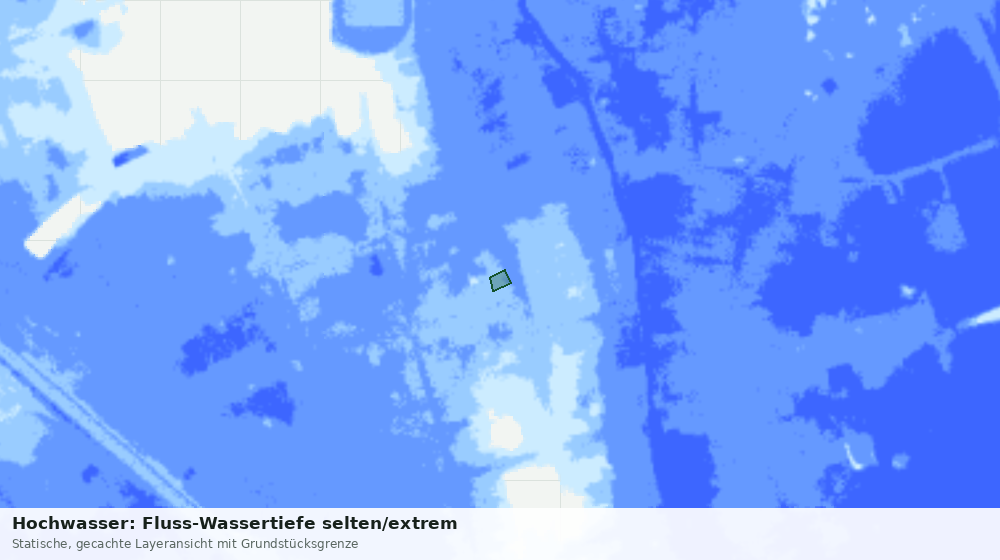 Statische Kartenansicht: Hochwasser: Fluss-Wassertiefe selten/extrem